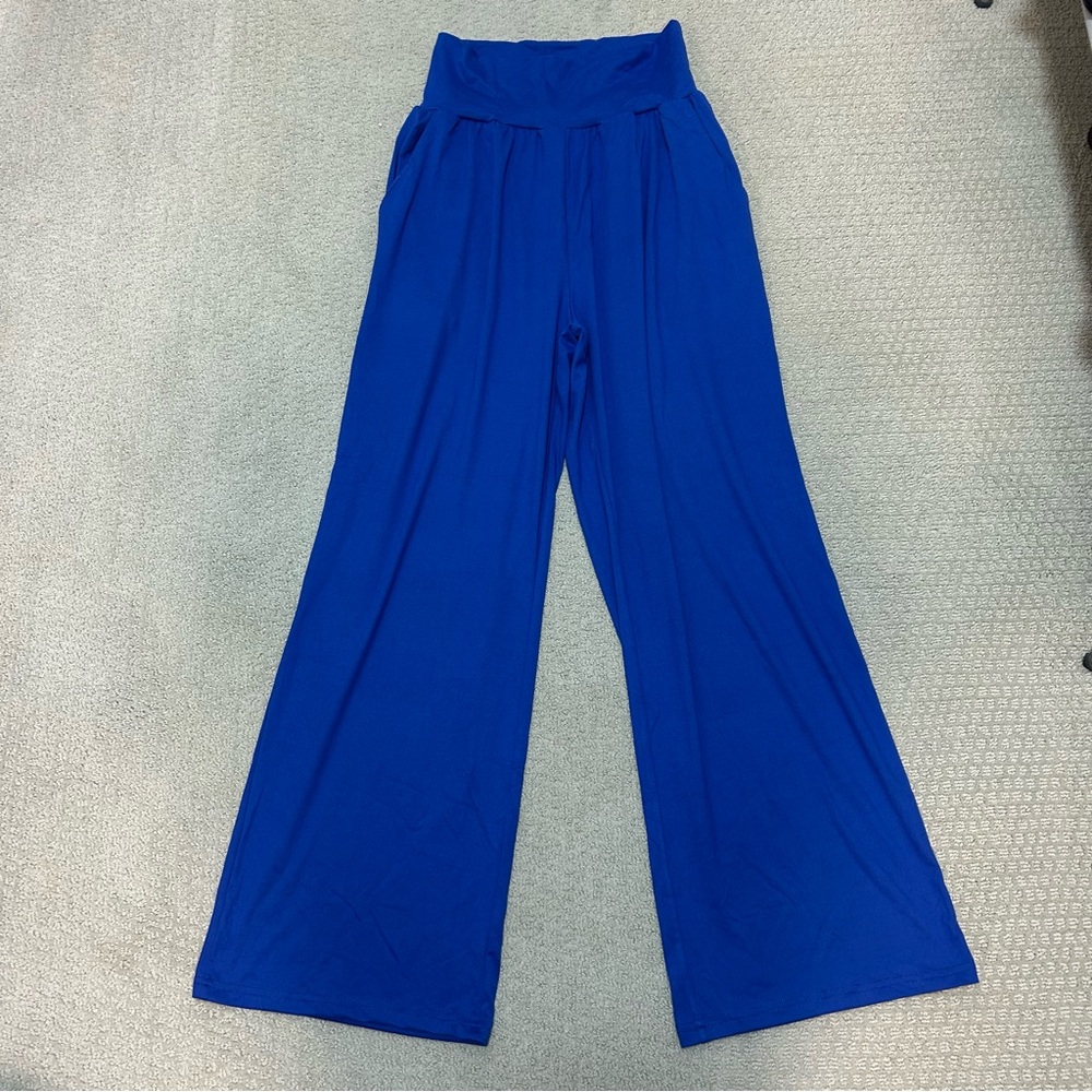 UE Electric Blue Wide-Leg Pull-On Pants